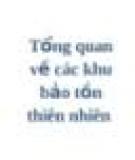 Các khu bảo tồn được phân loại như thế nào?