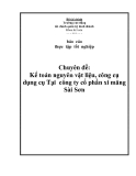 Luận văn:  Kế toán nguyên vật liệu, công cụ dụng cụ Tại công ty cổ phần xi măng Sài Sơn