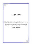 LUẬN VĂN:  Những biện pháp cơ bản góp phần duy trì và mở rộng thị trường tiêu thụ sản phẩm ở Công ty TNHH TESECO