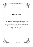 LUẬN VĂN:  Giải pháp cơ bản nâng cao hiệu quả hoạt động xuất khẩu ở công ty Cổ phần Xuất nhập khẩu Lạng Sơn