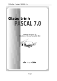 Giáo trình Pascal 7.0 - CĐSP BẾN TRE