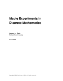 Maple Experiments in Discrete Mathematics