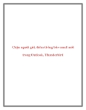 Chặn người gửi, thêm thông báo email mới trong Outlook, Thunderbird