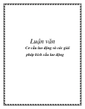 Luận văn: Cơ cầu lao động và các giải pháp kích cầu lao động