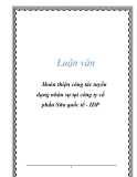 Luận văn: Hoàn thiện công tác tuyển dụng nhân sự tại công ty cổ phần Sữa quốc tế - IDP