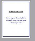 ĐỀ TÀI " ảnh hưởng của việc nuôi ghép cá rô phi đối với sự phát sinh bệnh tôm trong ao nuôi "