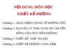 Chương 1: Khái niệm chung về đường ô tô