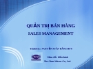 Quản trị bán hàng - Nguyễn Xuân Đăng Huy