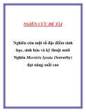 ĐỀ TÀI :  Nghiên cứu một số đặc điểm sinh học, sinh hóa và kỹ thuật nuôi Nghêu Meretrix lyrata (Sowerby) đạt năng suất cao