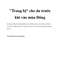 "Trang bị" cho da trước khi vào mùa Đông