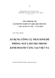 Luận văn: Áp dụng công cụ phái sinh để phòng ngừa  rủi ro tronng kinh  doanh vàng tại Việt Nam