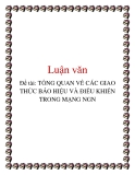 Đề tài: TổNG QUAN Về CáC GIAO THứC BáO HIệU Và ĐIềU KHIểN TRONG MạNG NGN