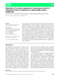 Báo cáo khoa hoc : Induction of a stress response in Lactococcus lactis is associated with a resistance to ribosomally active antibiotics