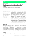 Báo cáo khoa hoc :  Protein engineering to stabilize soluble amyloid b-protein aggregates for structural and functional studies