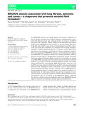 Báo cáo khoa hoc : BRICHOS domain associated with lung ﬁbrosis, dementia and cancer – a chaperone that prevents amyloid ﬁbril formation?