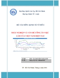 TIỂU LUẬN:THẤT NGHIỆP VÀ VẤN ĐỀ VIỆC LÀM CỦA VIỆT NAM HIỆN NAY