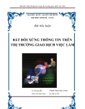 Tiểu luận:Bất đối xứng thông tin trong thị trường giao dịch việc làm