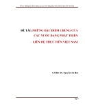 Tiểu luận:Những đặc điểm chung của các nước đang phát triển, liên hệ thực tiễn Việt Nam