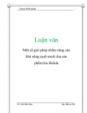  Luận văn: Một số giải pháp nhằm nâng cao khả năng cạnh tranh cho sản phẩm bia Halida