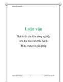  Luận văn: Phát triển các khu công nghiệp trên địa bàn tỉnh Bắc Ninh: Thực trạng và giải pháp