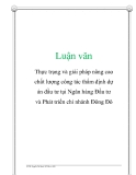 Chuyên đề tốt nghiệp: Thực trạng và giải pháp nâng cao chất lượng công tác thẩm định dự án đầu tư tại Ngân hàng Đầu tư và Phát triển chi nhánh Đông Đô