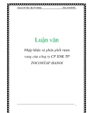  Luận văn: Nhập khẩu và phân phối rượu vang của công ty CP XNK TP TOCONTAP HANO