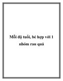 Mỗi độ tuổi, bé hợp với 1 nhóm rau quả