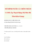 MÔ HÌNH NUÔI CÁ CHẼM THÂM CANH (Ấp Thạch Động-Mỹ Đức-Hà Tiên-Kiên Giang)MÔ