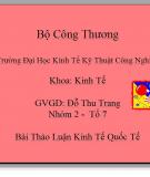 Bài Thảo Luận Kinh Tế Quốc Tế