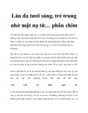 Làn da tươi sáng, trẻ trung nhờ mặt nạ từ… phân chim