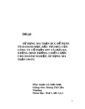 Đề tài: SỬ DỤNG MA TRẬN BCG ĐỂ PHÂN TÍCH DANH MỤC ĐẦU TƯ (SBU) CỦA CÔNG TY CỔ PHẦN FPT VÀ ĐƯA RA NHỮNG ĐỊNH HƯỚNG CHIẾN LƯỢC CHO DOANH NGHIỆP, ÁP DỤNG MA TRẬN SWOT