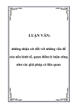 LUẬN VĂN:  những nhận xét đối với những vấn đề của nền kinh tế, quan điểm lý luận cũng như các giải pháp có liên quan