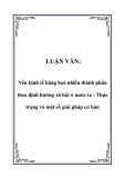 LUẬN VĂN:  Nền kinh tế hàng hoá nhiều thành phần theo định hướng xã hội ở nước ta - Thực trạng và một số giải pháp cơ bản