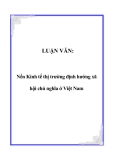  Luận văn đề tài:  Nền Kinh tế thị trường định hướng xã hội chủ nghĩa ở Việt Nam