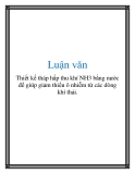 Đề tài: Thiết kế tháp hấp thu khí NH3 bằng nước để giúp giảm thiểu ô nhiễm từ các dòng khí thải.