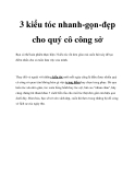 3 kiểu tóc nhanh-gọn-đẹp cho quý cô công sở