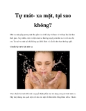 Tự mát- xa mặt, tại sao không