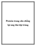 Protein trong sữa chống lại ung thư đại tràng