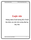 Đề tài : Những nhân tố ảnh hưởng đến số buổi làm thêm của sinh viên trường Đại học Duy Tân