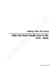 Hướng dẫn sử dụng Đầu Ghi Hình Chuẩn Nén H.264 RYK - 9240