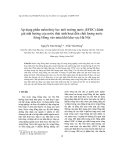 Báo cáo " Áp dụng phần mềm thủy lực môi trường nước (EFDC) đánh giá ảnh hưởng của nước thải sinh hoạt đến chất lượng nước Sông Hồng vào mùa khô khu vực Hà Nội "