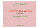 Phương trình vi phân - Ths. Bùi Thị Thanh Xuân