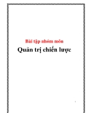 Báo cáo nhóm môn: Quản trị chiến lược 