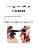 8 mẹo giúp mi mắt bạn trông dài hơn