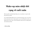 Make-up màu nhiệt đới rạng rỡ cuối xuân