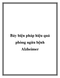 Bảy biện pháp hiệu quả phòng ngừa bệnh Alzheimer