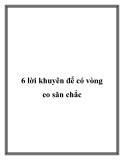 6 lời khuyên để có vòng eo săn chắc