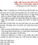 Mẫu đề thi kinh tế vĩ mô 1,  học kì 1 năm học 2006 - 2007