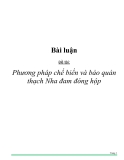 Đề tài: Phương pháp chế biến và bảo quản thạch Nha đam đóng hộp