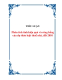 TIỂU LUẬN:  Phân tích tính hiệu quả và công bằng của dự thảo luật thuế nhà, đất 2010